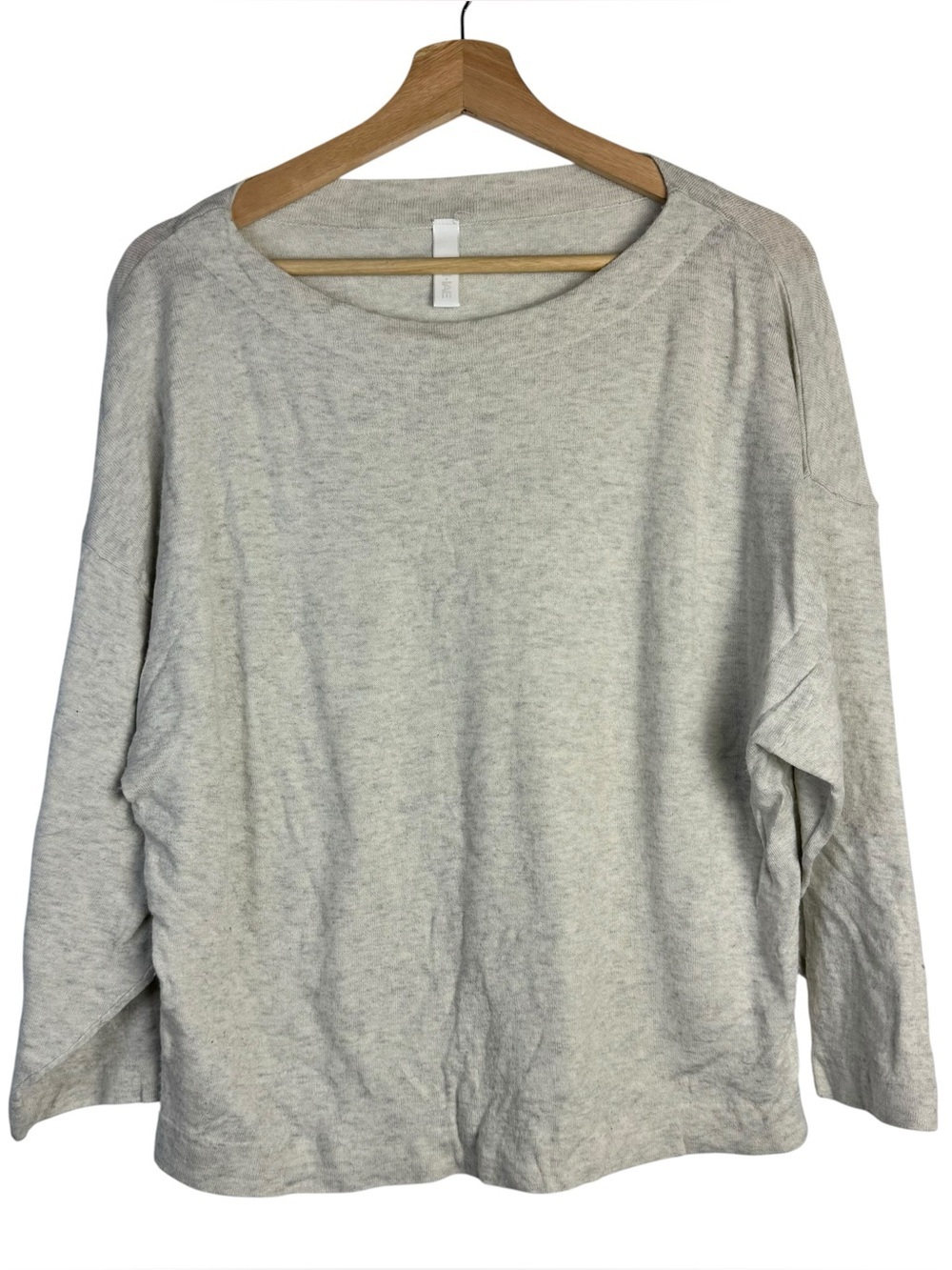 Boutique Si-Iae Cream Boat Neck Long Sleeve Top S